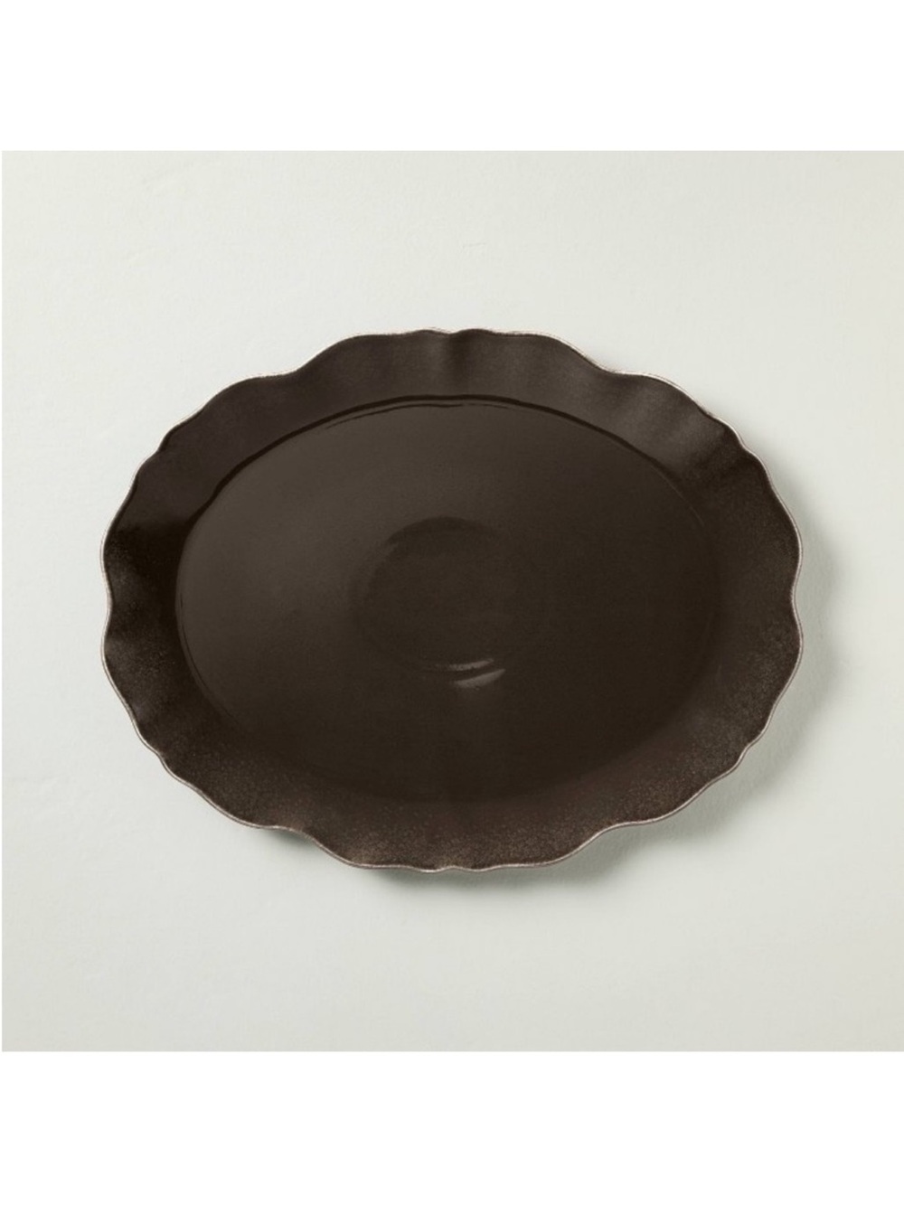 Hearth & Hand w/ Magnolia Brown Ceramic Wavy Edge Serving Platter Fall 2025 NEW